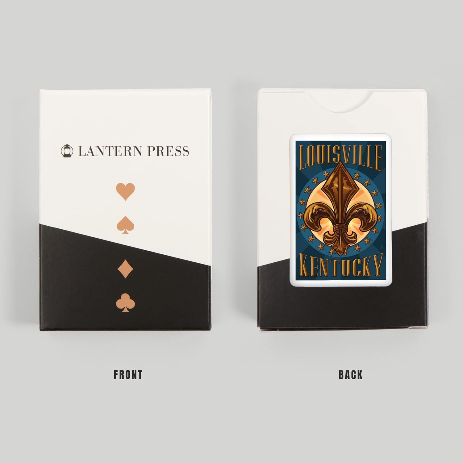 Lantern Press Louisville, Kentucky, Fleur de Lis, 52 Playing Cards for Adults, Poker Size Card Deck