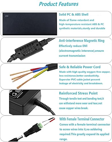 Miniatura 3 de Transformador de conmutación de fuente de alimentación de 24 V 3 Amp Adaptador de CA 100V-240V AC a DC 24Volt 3A 1.5A 1A Adaptador de alimentación