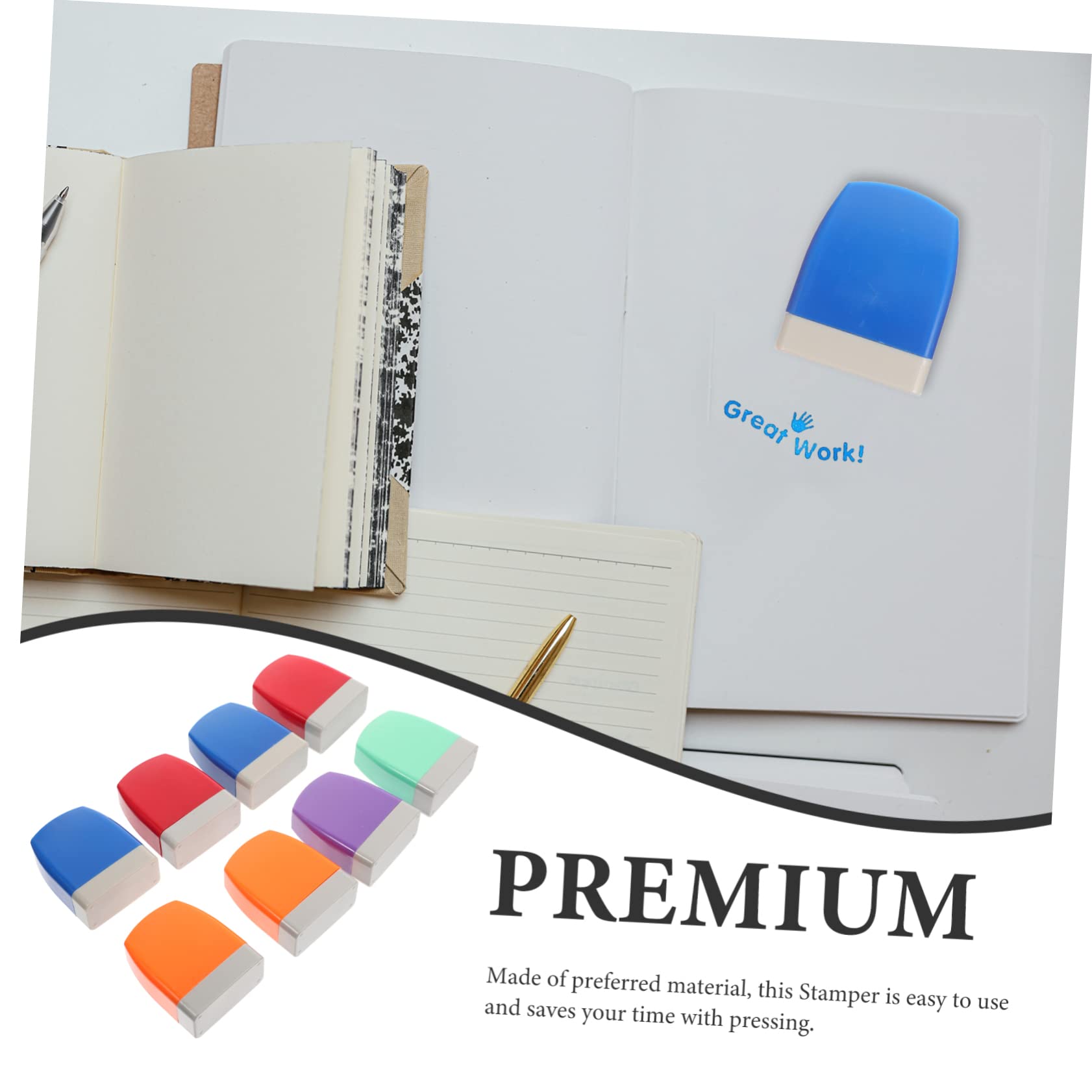 Angoily Set 8 Pezzi Timbri per Insegnanti in Abs, Timbri Motivazionali Scuola Riutilizzabili per Back To School Party e Creazione di Biglietti Fai da Te