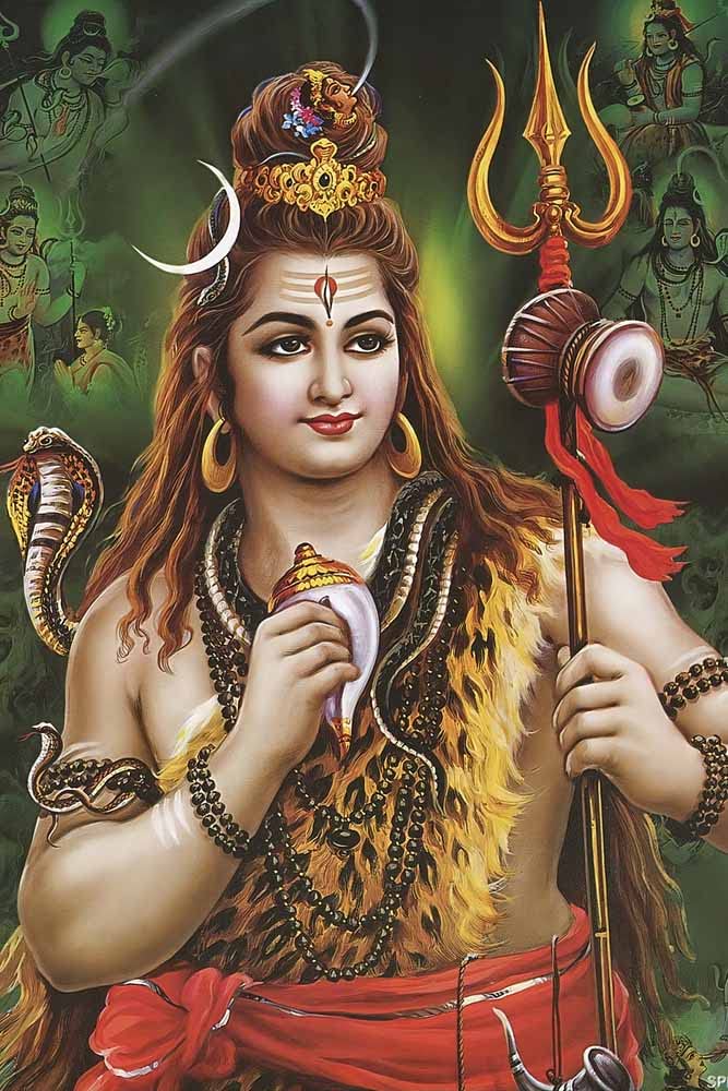 British Terminal® Mahadev | Mahakal | Bholenath | Lord Shiva Religious Waterproof Canvas Print Sticker Poster || (24 inch X 18 inch) btvas3020-2