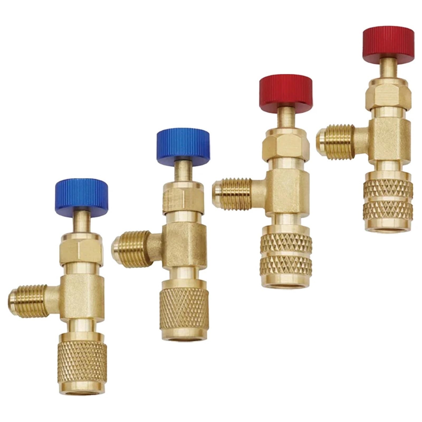 Jpvlcndj R410 Bottom R22 1Pc Brass Control Valve Air Conditioning Safety Valve Compact Switch Ball Valve Brass Easy Replacement(R410 Bottom R22)