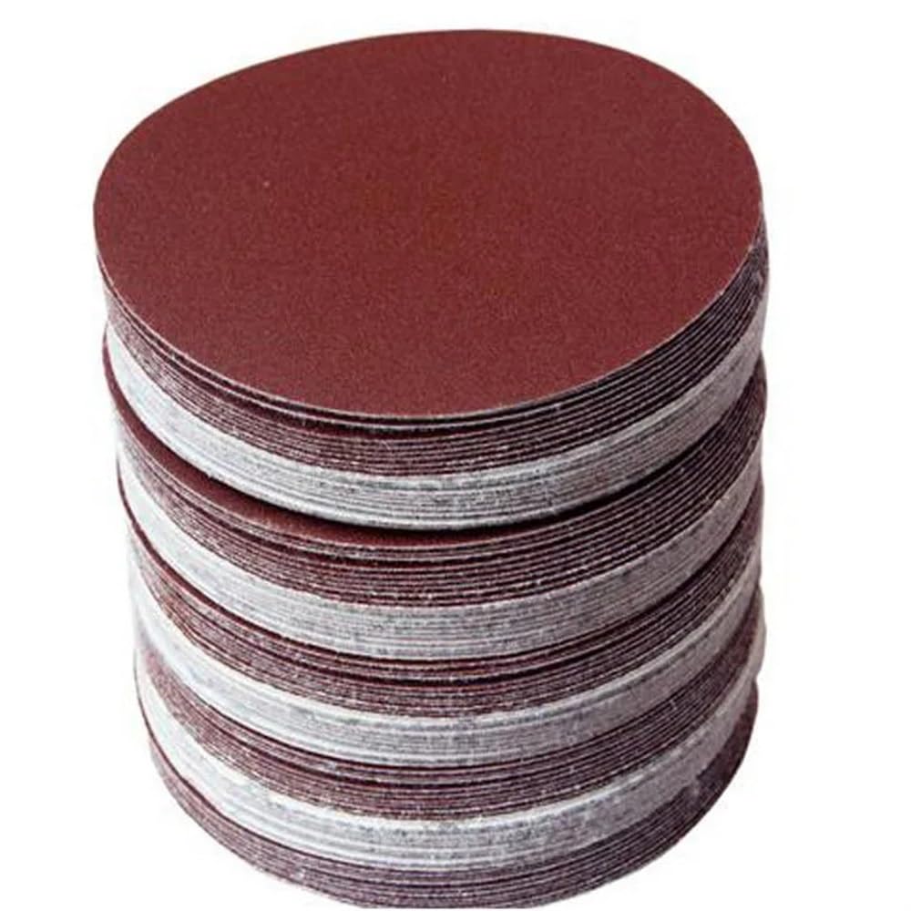 papel de lija 100 unids 4 "100 mm Flooked Paper de lija disco papel de lija trasero Flocado Redondo Papel de lija Avasivo (Size : 100Pcs 120grit)