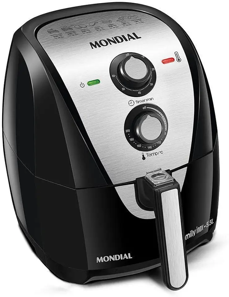 MONDIAL Fritadeira Elétrica Sem Óleo Grand Family 5,5 Litros Inox 127v Af-55i 79474-01