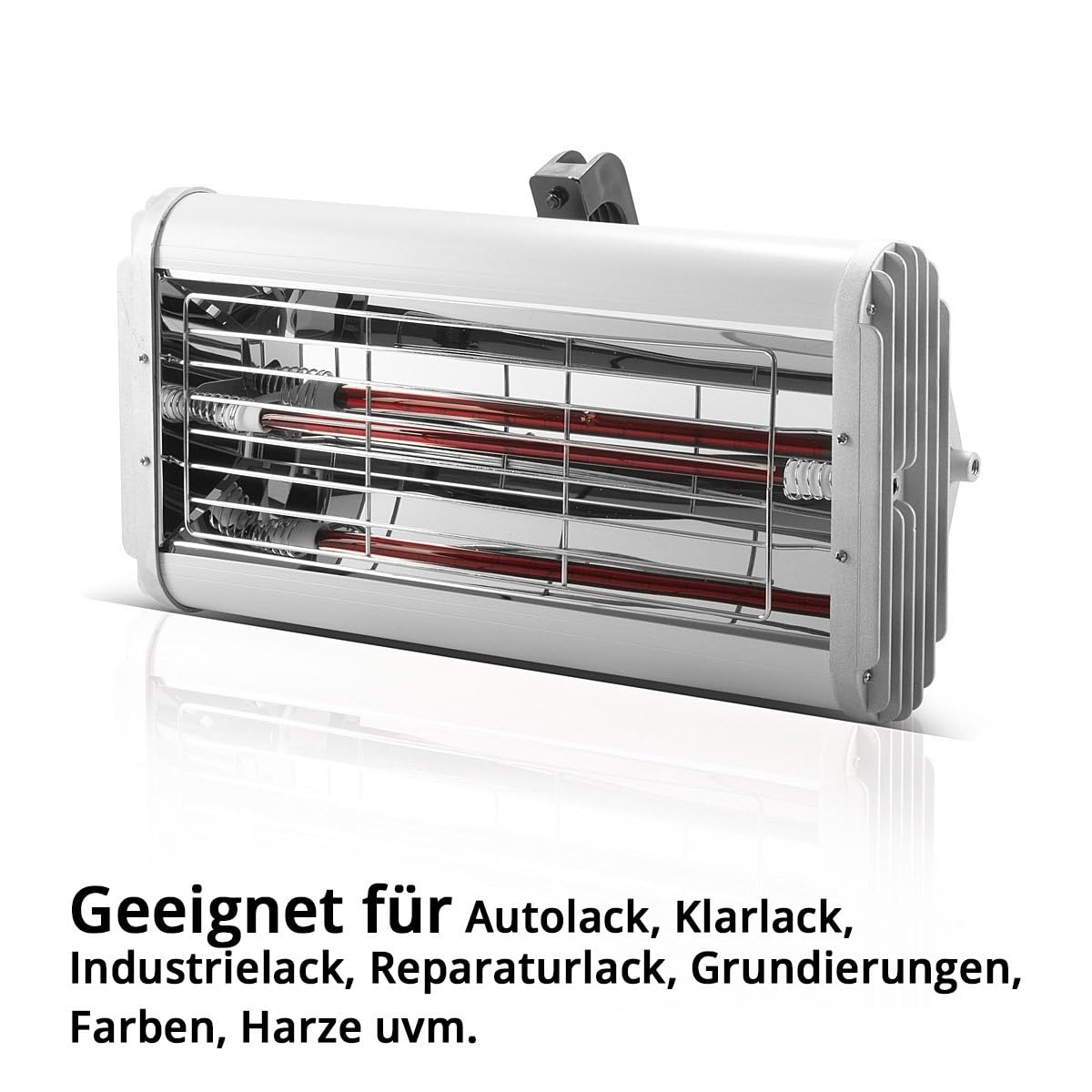 STAHLWERK Infrarot Lacktrockner IL-1200 ST mit 1.200 Watt und Stativ, leistungsstarker Infrarottrockner/IR Strahler/IR Trockner zum professionellen Trocknen von Autolack, Grundierungen uvm.