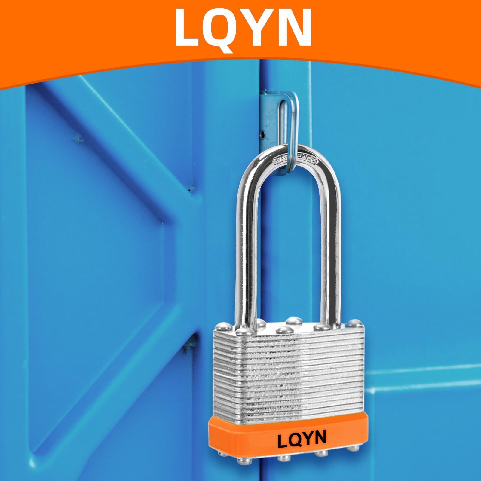 Laminated Keyed Padlock (1-9/16", 40mm), Keyed Alike Locks,Blue Hoop
