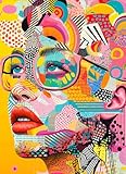 Lucky Puzzles - Pop Art Beauty - 1000 Piece Jigsaw Puzzle for Adults | Best Art Puzzle | Vibrant Abstract Portrait | Bold and Unique Puzzle Challenge