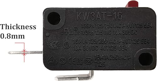 Miniatura 4 de Pieza de repuesto para interruptor de puerta de horno de microondas, 16A 125VAC, KW3AT-16 (compatible hacia abajo con KW3A-16), normalmente abierto