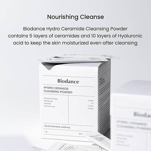 Miniatura 2 de Biodance Hydro Ceramide - Polvo limpiador facial diario exfoliante suave con ácidos hialurónicos y ceramidas, polvo enzimático  0.03 oz x 30ea