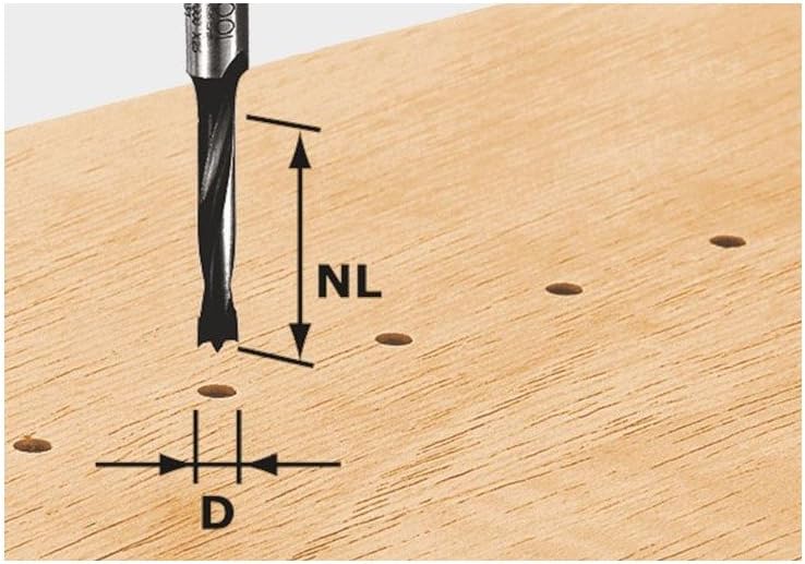 Festool 491068 Dowel Drill Router Bit, Hw 8X30mm