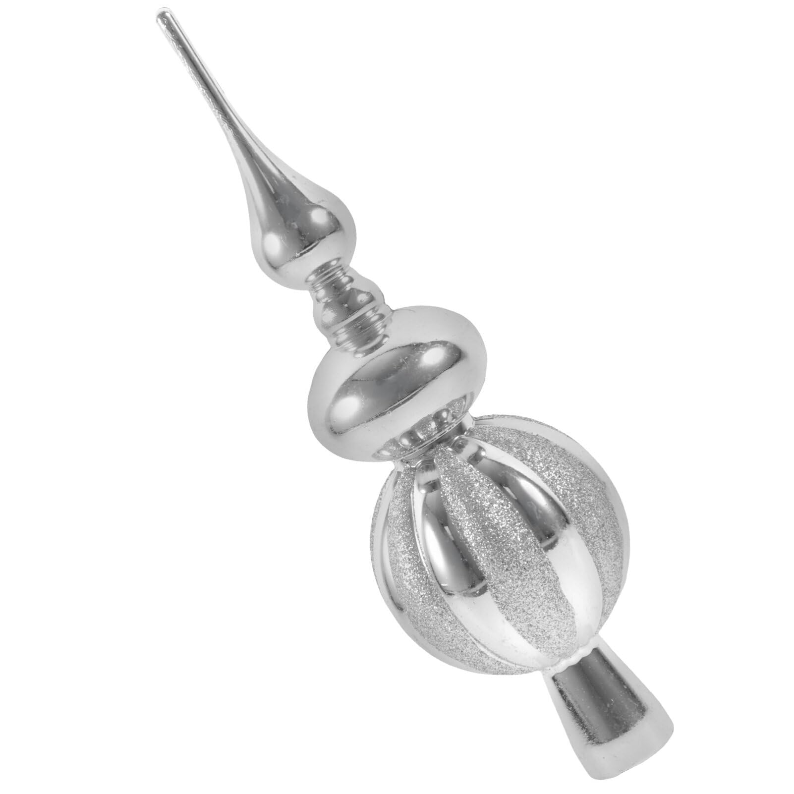 COHEALI Spherical Christmas Tree Topper Plastic Xmas Tree Ornament for Festive Decoration Lightweight Treetop Decor for Family Parties and Events