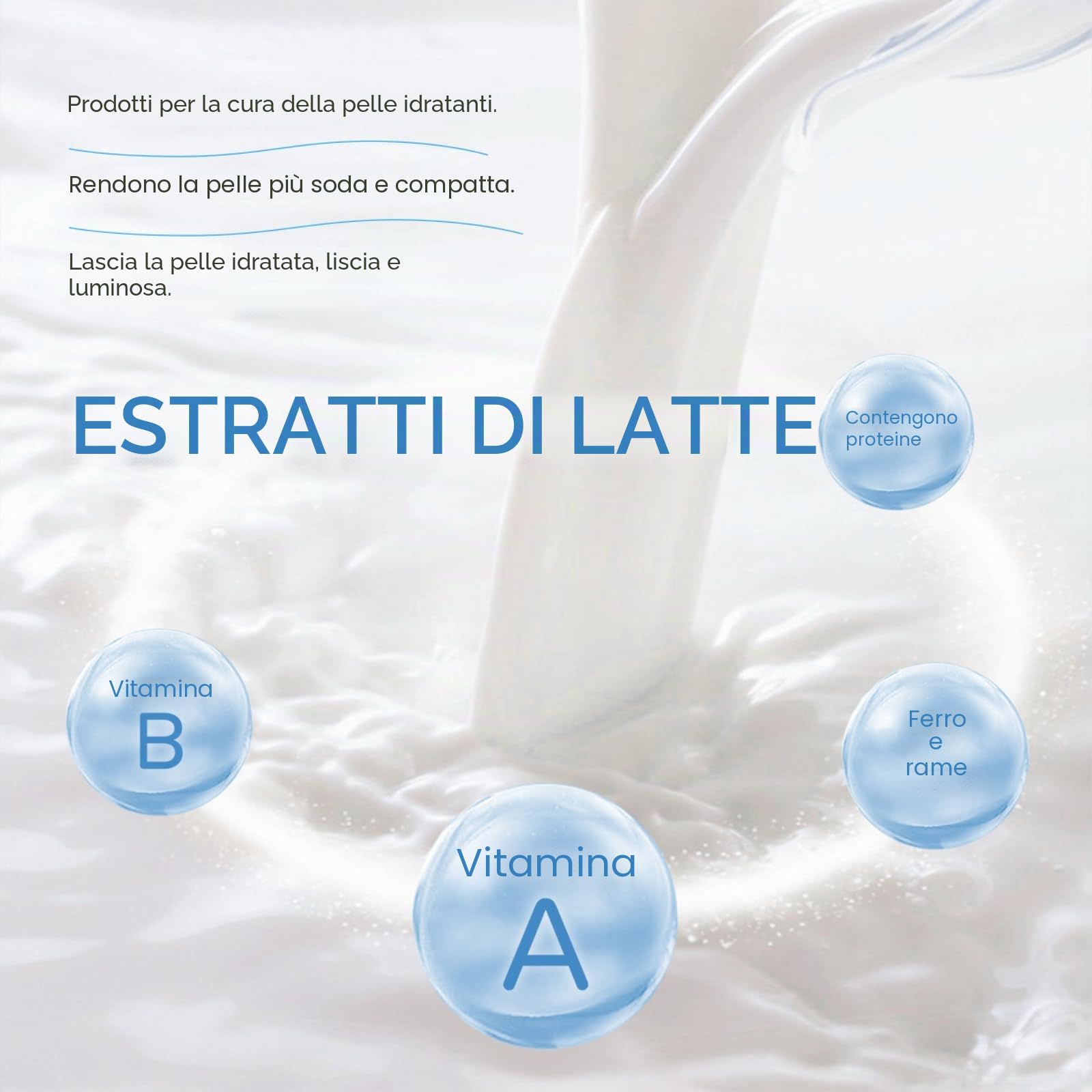 Set di cura della pelle al latte, confezioni regalo di bellezza per adolescenti, kit e set di cura della pelle con cera per le mani, crema per gli occhi, detergente, scrub, idratante e