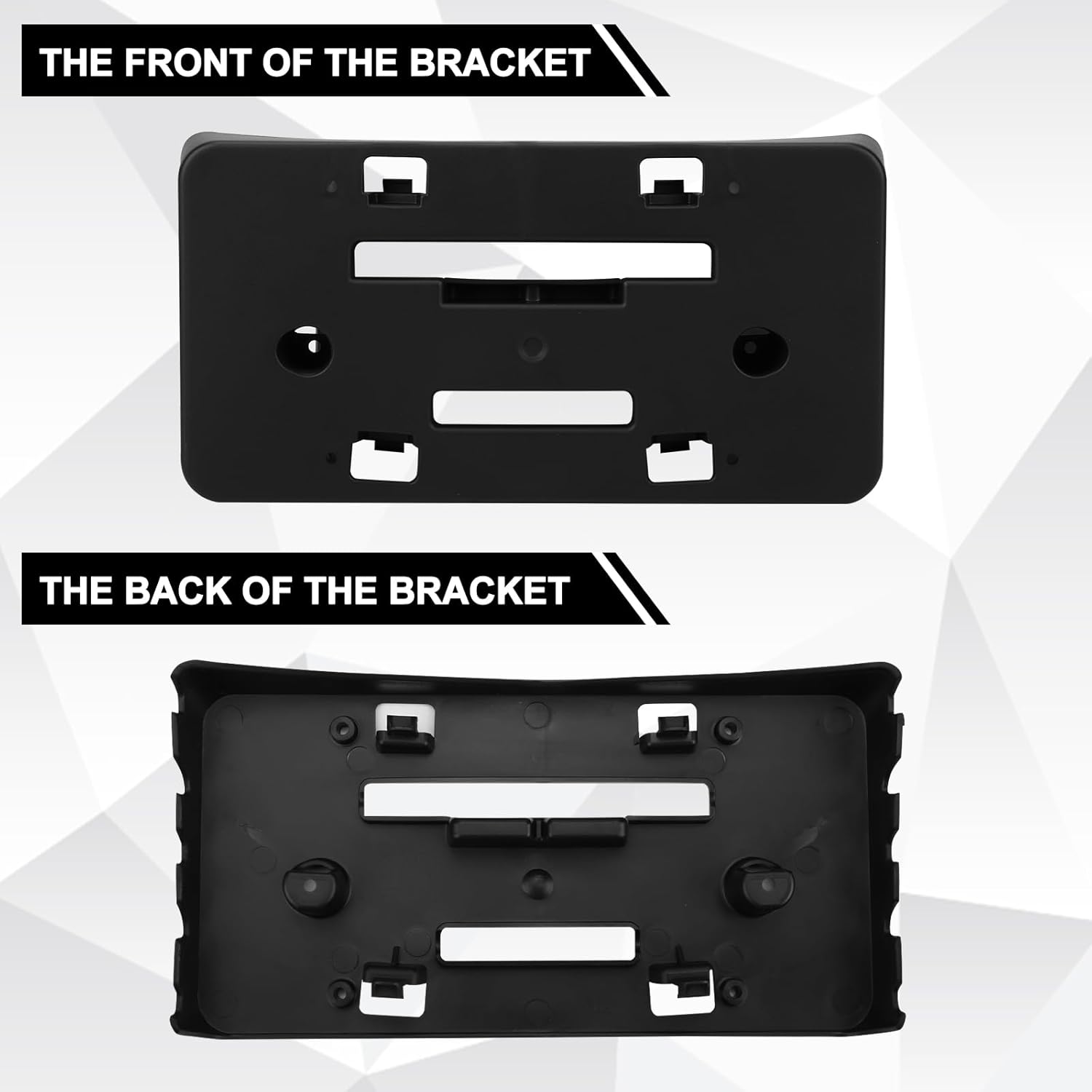 Front License Plate Bracket Compatible with Chevy Malibu 2019 2020 2021 2022 2023 2024 2025, Front Bumper License Plate Holder Mounting Frame, Replacement for GM1068208, 191275716304, 84524301
