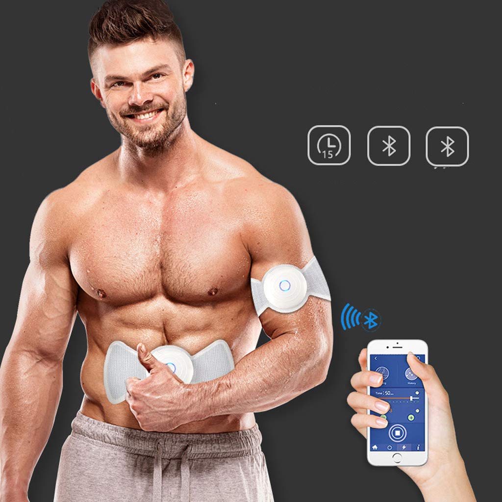 Ems Wireless Bluetooth APP Fitness Instrument, Mobile Phone Control Connection Abdominal Muscle Toner Abdominal Exerciser Lazy Belt Abdominal