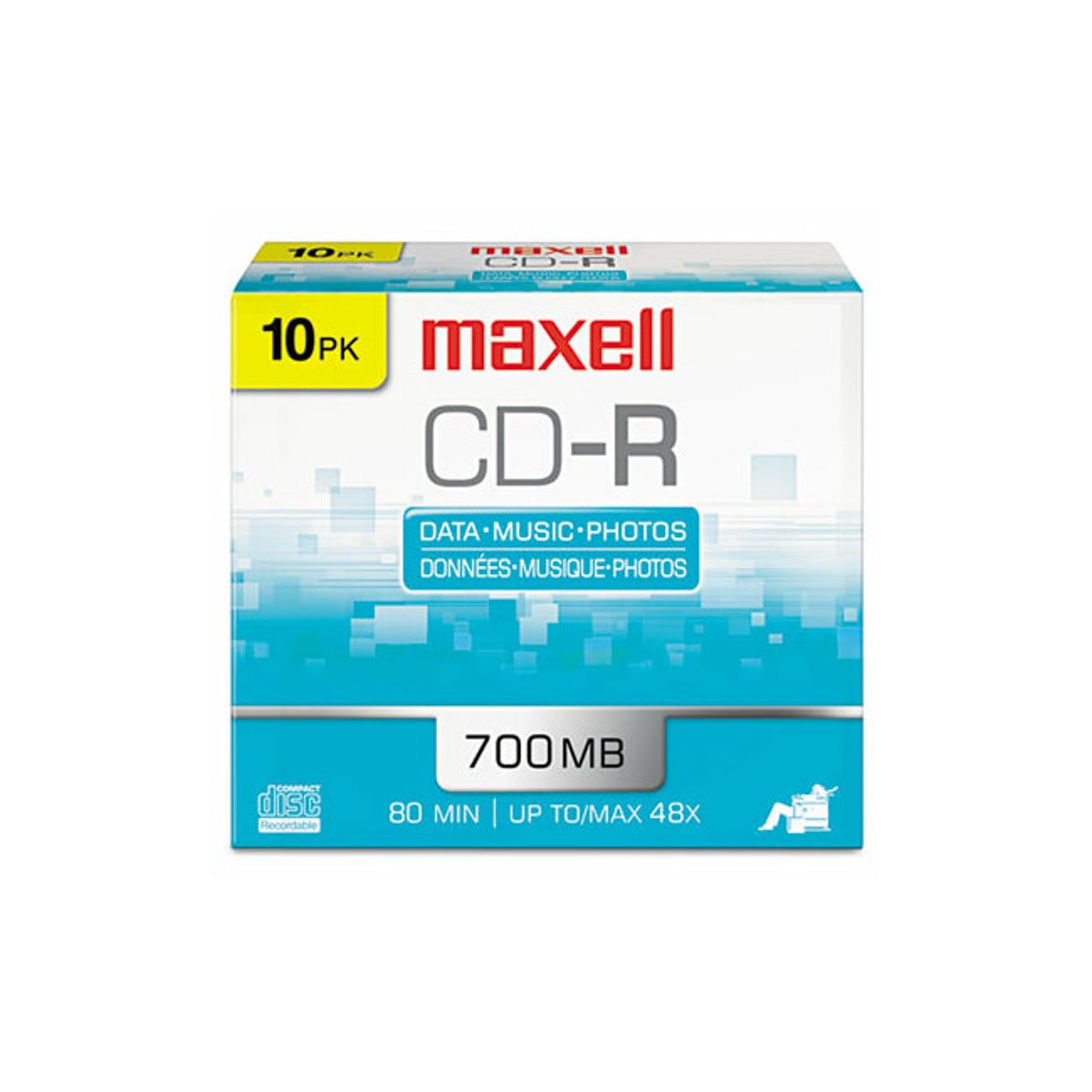 MXLCDR8010PK - Maxell 80MIN 10PK 700MB CDR