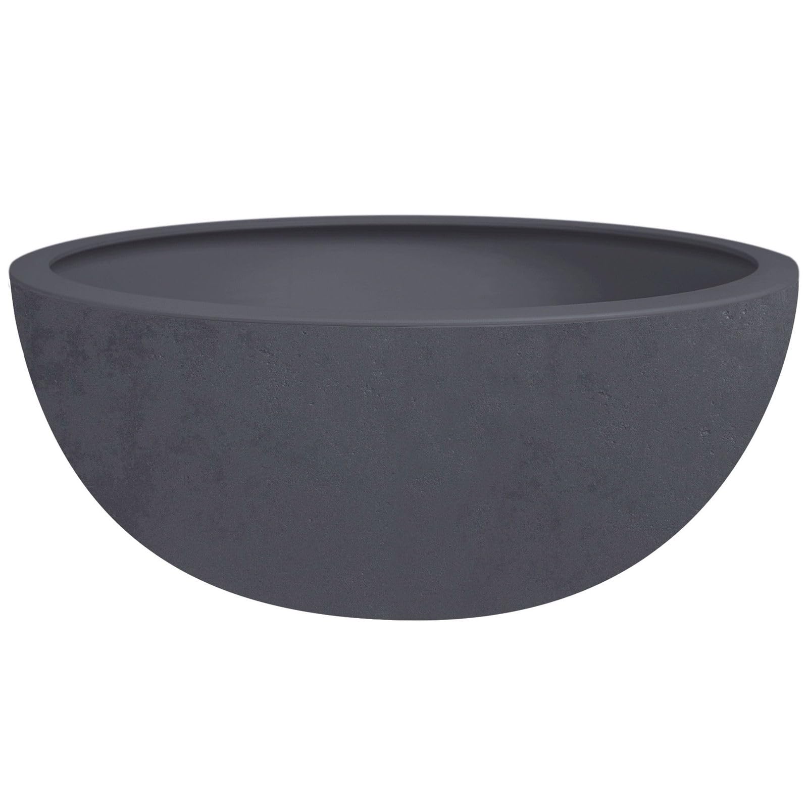 EDA - Vasque Basalt'Up 40 cm - 14,9 L - Décor Imitation Béton - Ø 40 x H.16,5 cm - Gris Anthracite