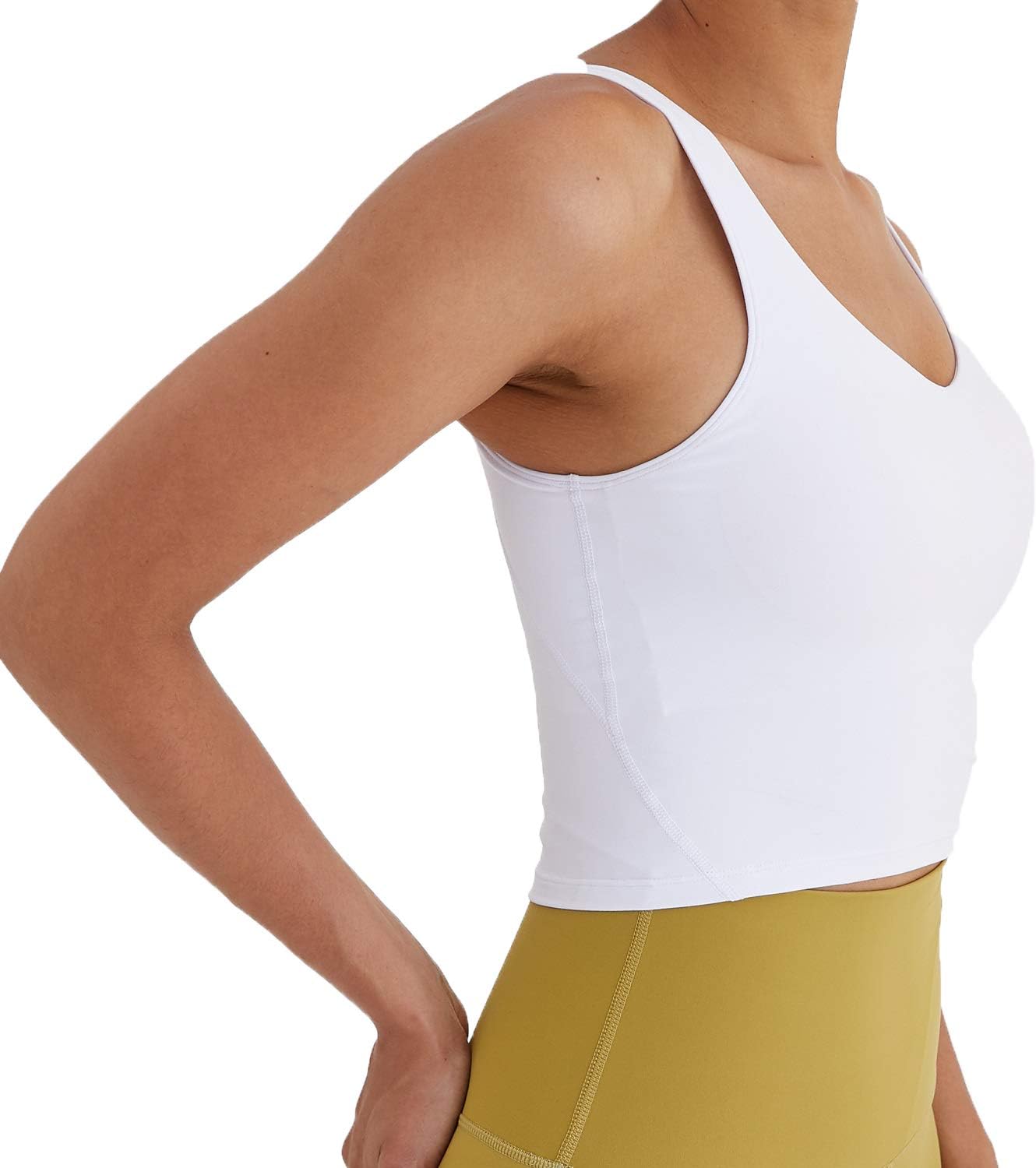 Women's Longline Sports Bra Yoga Crop Tank Tops Wirefree Padded Gym Running Workout - Image 3