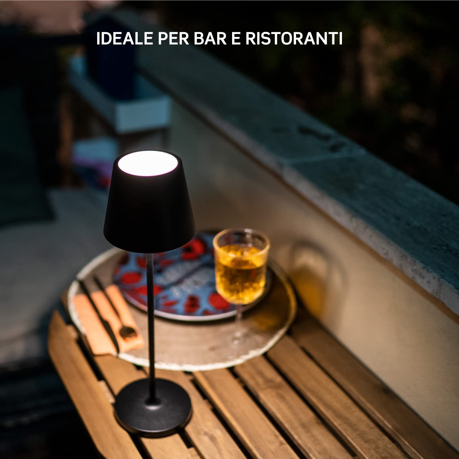 K2 STORE 2 PEZZI Lampada da Tavolo Senza Fili Ricaricabile USB, 2 ANNI DI GARANZIA, Lampada