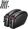 Motorcycle Universal Saddle Bags Side Boxs Luggage Tank Hard Case For Kawasaki For Vulcan 900 800 500 Klr650 W Taillight