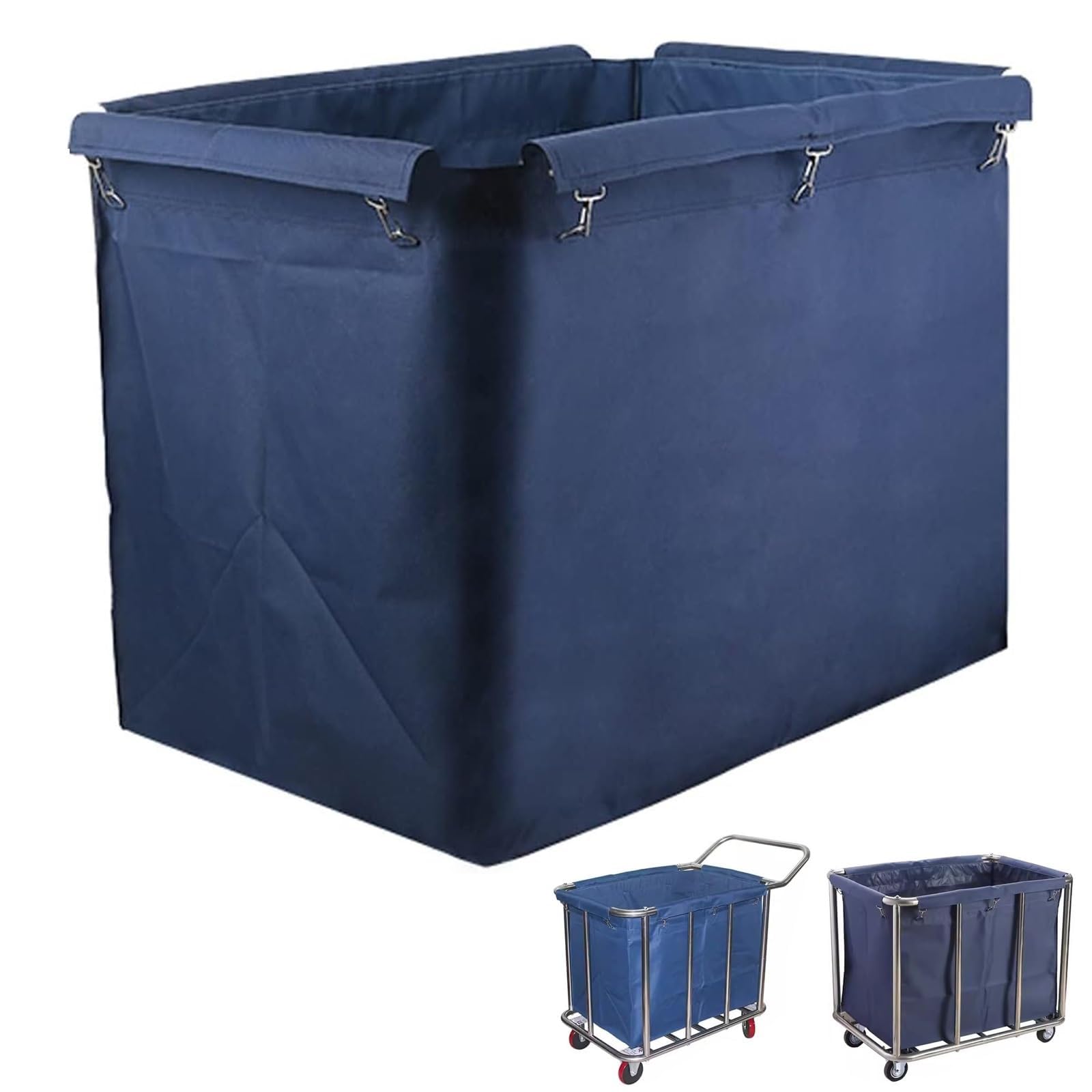 Lumouzhou Blu Laundry Cart Liner Bag Oxford Cloth Multicolor 33X21x25in 400L(Blu)
