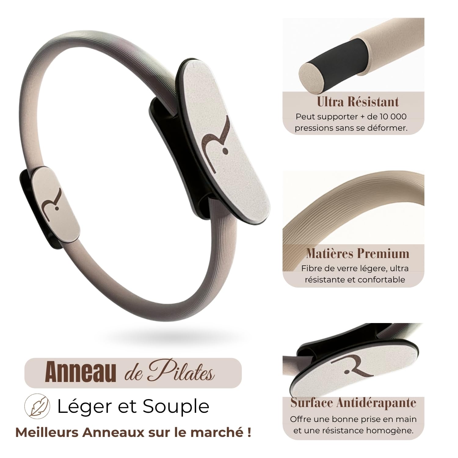 Kit Pilates Maison avec Poids Chevilles, Anneau, Bandes Résistance, Ballon, Cercle - Fitness, Yoga, Musculation