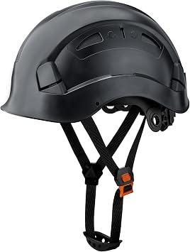 KAYGO KG601 Safety Helmet with Adjustable Fit, Chin Strap, and Vented ABS Shell for Construction and Industrial Use