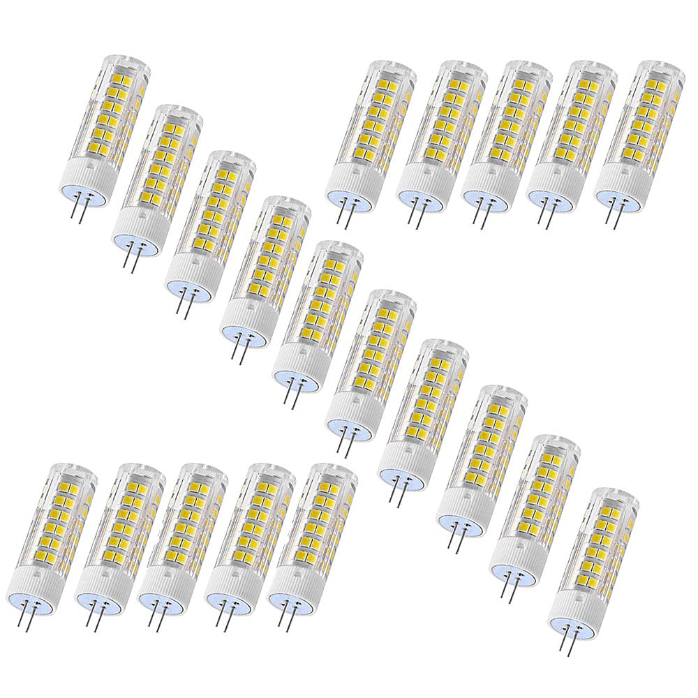 Ruihua G4 7W LED-Glühbirnen(70W Halogenlampenäquivalent) 700LM Mini-Kapselbirnen,Nicht Dimmbar Kaltweiß 6000K Bi-Pin-Sockel G4 LED Lampen für Heimbeleuchtung AC 220-240V,Pack mit 20