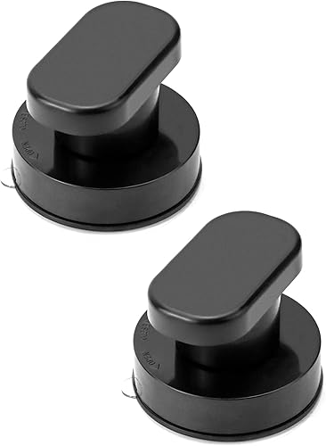 QWORK Manija de puerta de cristal, espejo corredizo de cristal, cajón de puerta, ventosa, juego de manijas de puerta de viaje, manija de puerta