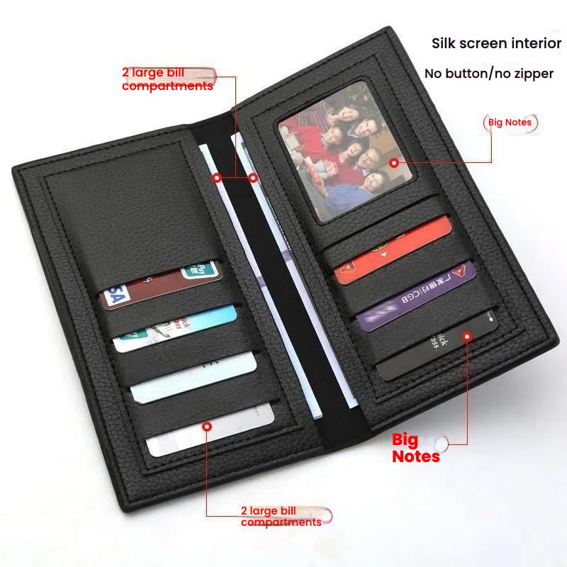 Fashion Men's Handbag, Long Wallet, Multi-Card Position, Leather Bag, Men's Large Capacity Wallet, Change, Card Wallet, Wallet4