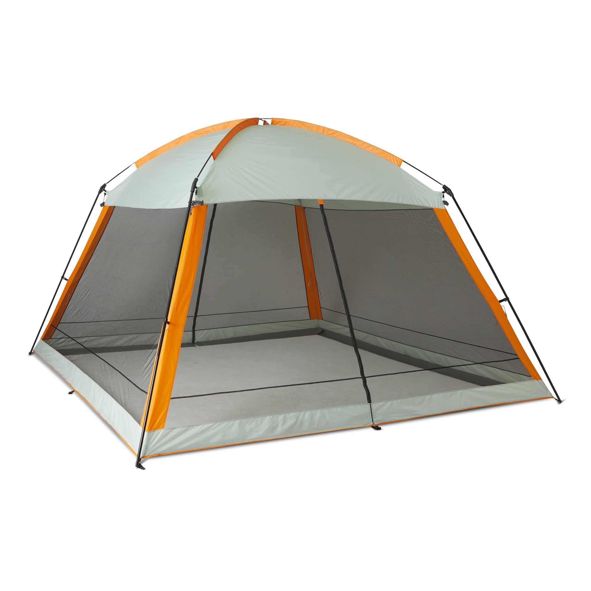 Screened Canopy Tent, Grey and Orange, 366cm x 366cm x 234cm