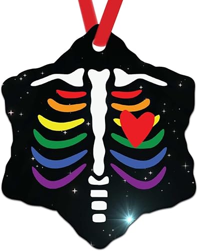 Miniatura 8 de Adorno de Navidad Y'all Means All Holiday Present Ceramic Christmas Tree Ornament Rainbow Gay Rights Lesbian Igualdad Adornos de Navidad LGBT Pride