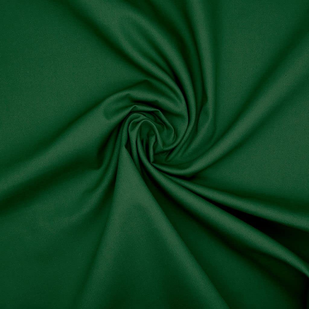 Dark Green Cotton Jersey Knit Fabric – 150cm (59") Wide – 1 Metre Cut – Soft Stretch Material – Ideal for Sewing, Dressmaking, DIY & Craft Projects — image 1