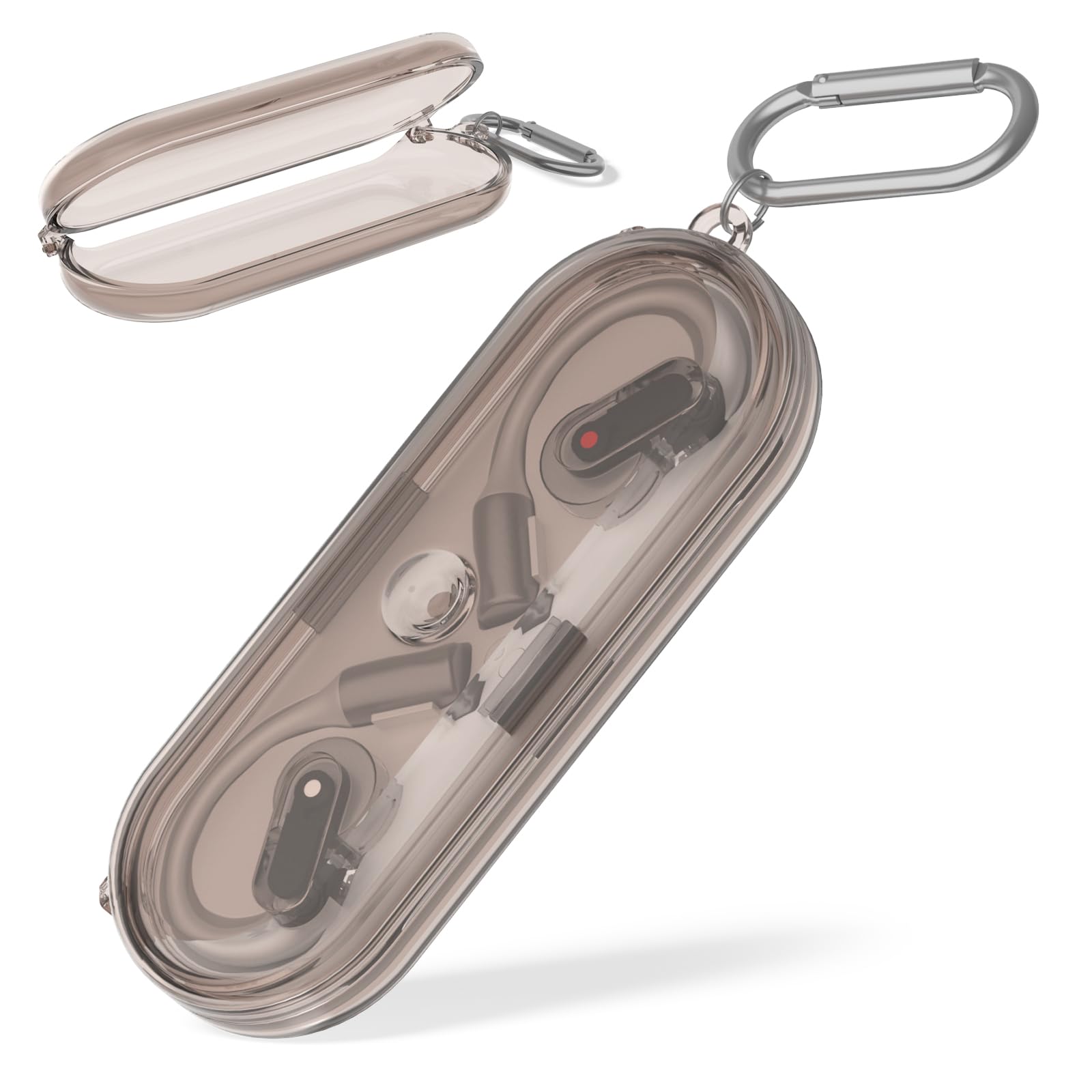 for Nothing Ear (Open) Case Cover, Transparent and Protective Clear TPU Case Compatible for Nothing Ear (Open) Charging Headphones with Keychain (