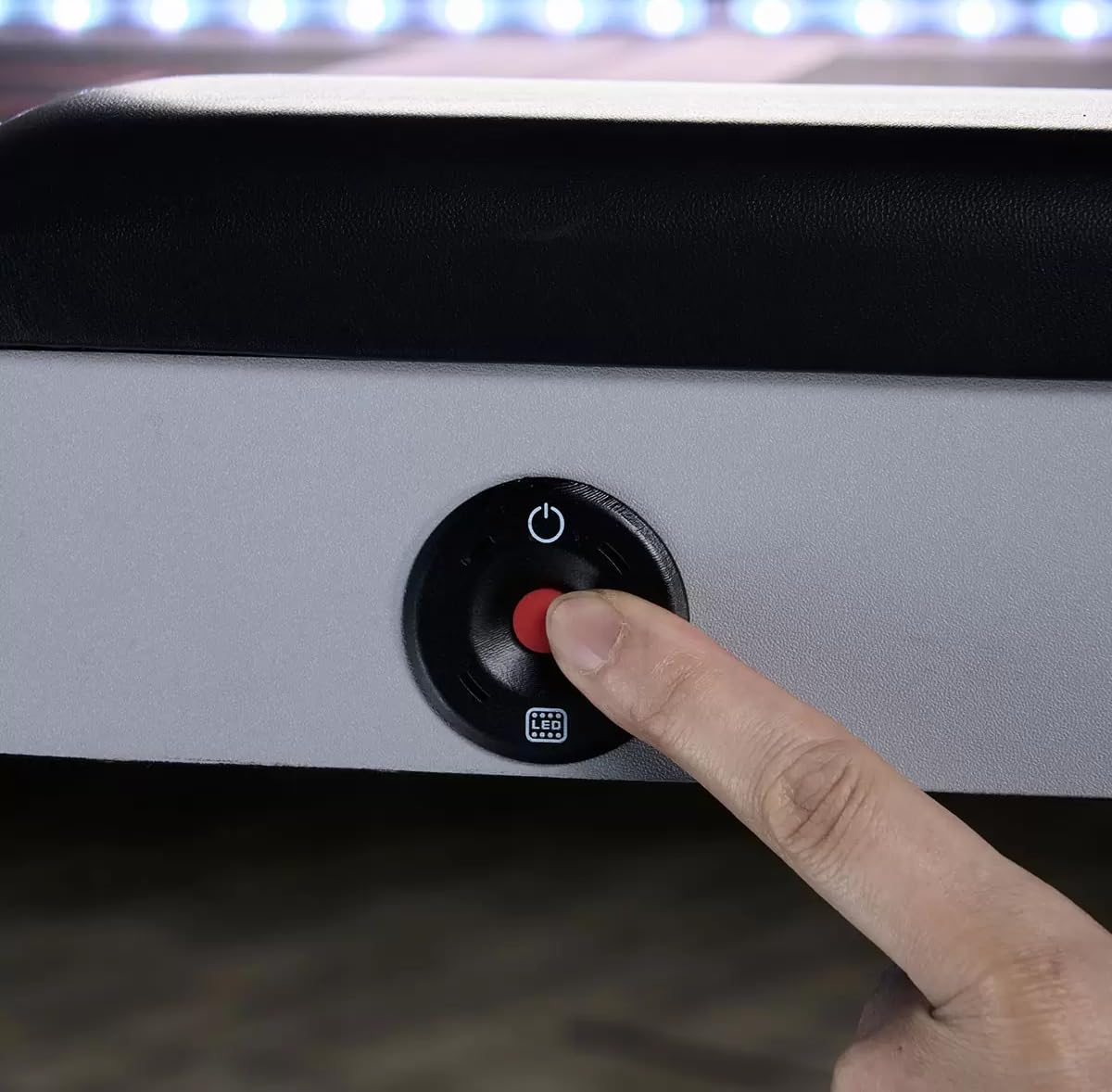 NAEM Barington Pokertisch für 10 Spieler mit LED-Leuchten
