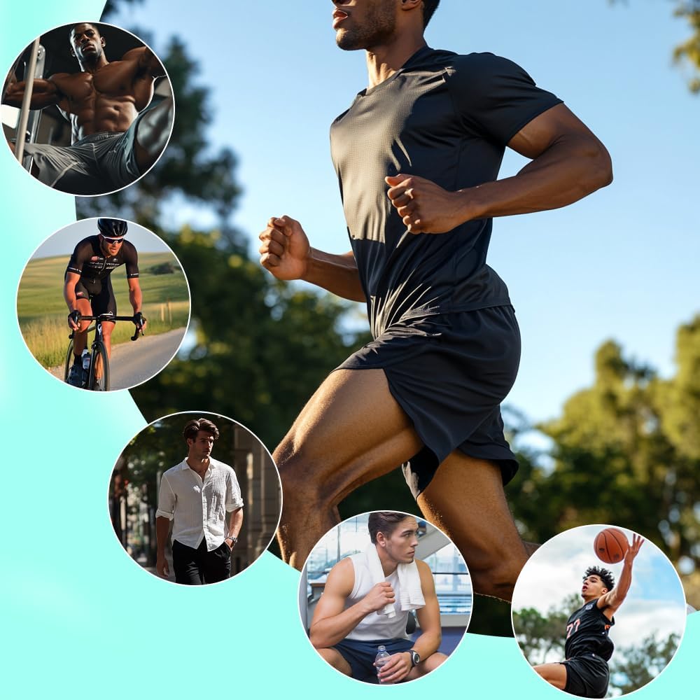 Men's 5" Inseam Mesh Workout Shorts 5-Pack – Lightweight, Breathable Athletic Shorts for Gym, Sports & Daily Wear - Image 7