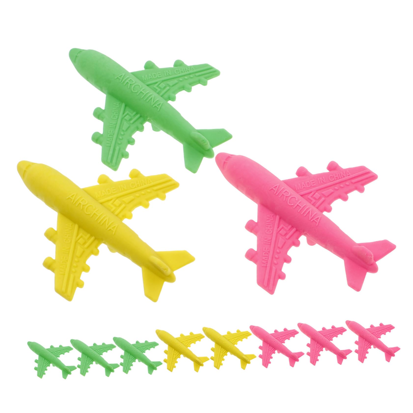 NUOBESTY 4 Sätze Teiliges Flugzeug Radiergummis Für Süße Bunte Radierer Lustige Form Und Einfach Zu Tragen Für Mädchen Und Schulanfang 12 Stück * 4
