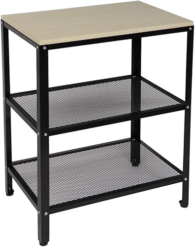 GUOXY Carrito de cocina de 3 niveles, carrito de cocina con ruedas, carrito de almacenamiento de pie con marco de metal para sala de estar, color