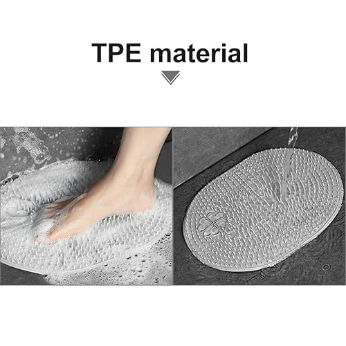 Miniatura 5 de Lurrose Masajeador De Pies Masajeador De Pies Scrubber Scrubber Foot Scrubber Scrubber Para Uso en Ducha Ducha Esterilla De Pies Limpiar Suave,