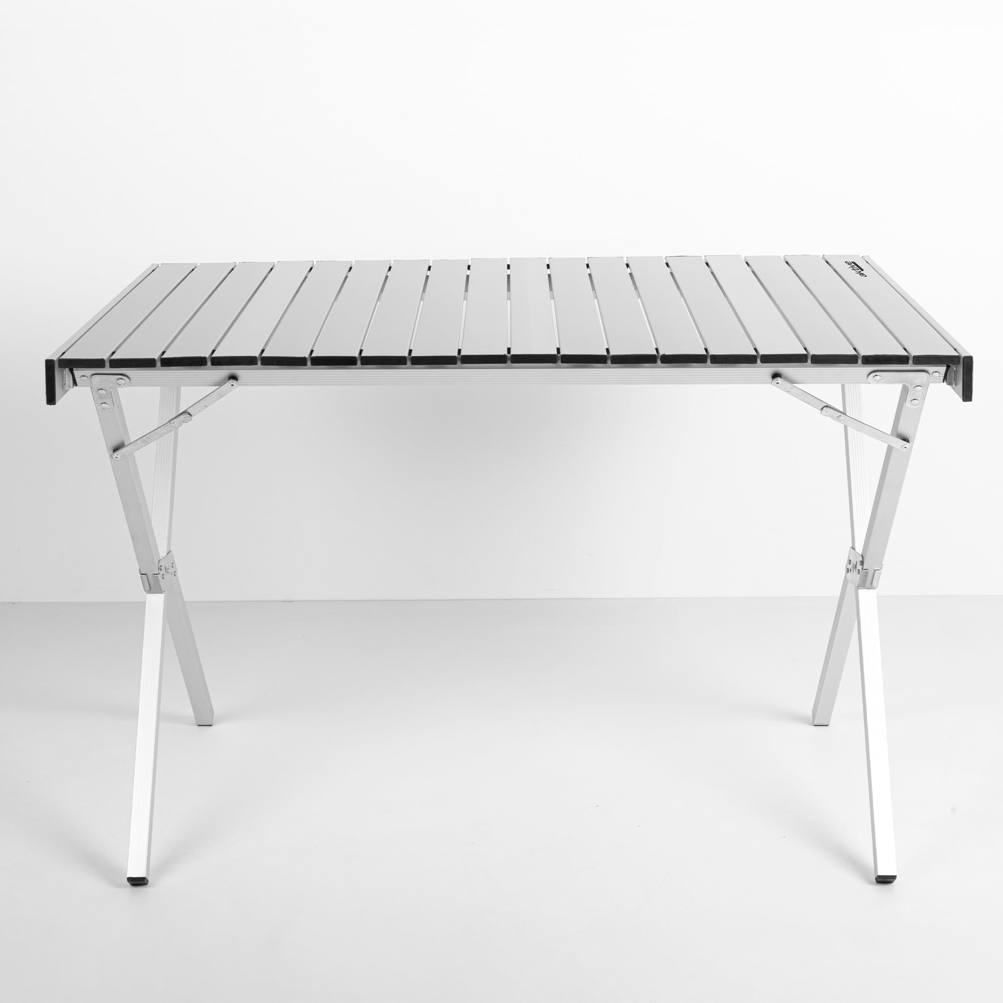 AKTIVE Mesa Plegable Camping, 108 x 71 x 72 cm, Topes Antideslizantes, Tablero y Estructura Aluminio, Soporta 30 kg, Plegado Compacto, Bolsa Transporte asa Hombro, Mesas Plegables (63050)