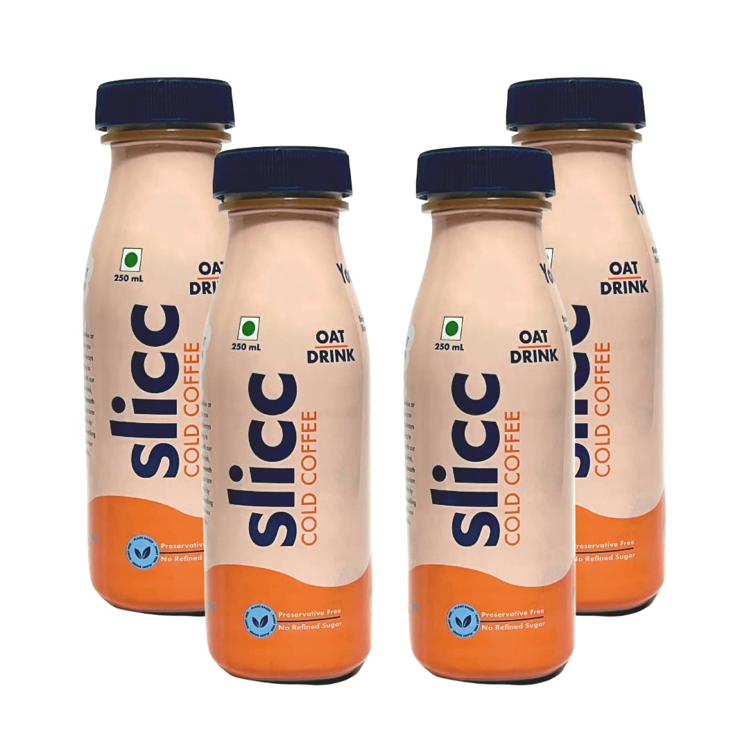 slicc Cold Coffee Oat Drink | Dairy- Free | Plant Based |No Refined Sugar | 250ml | Pack of 4