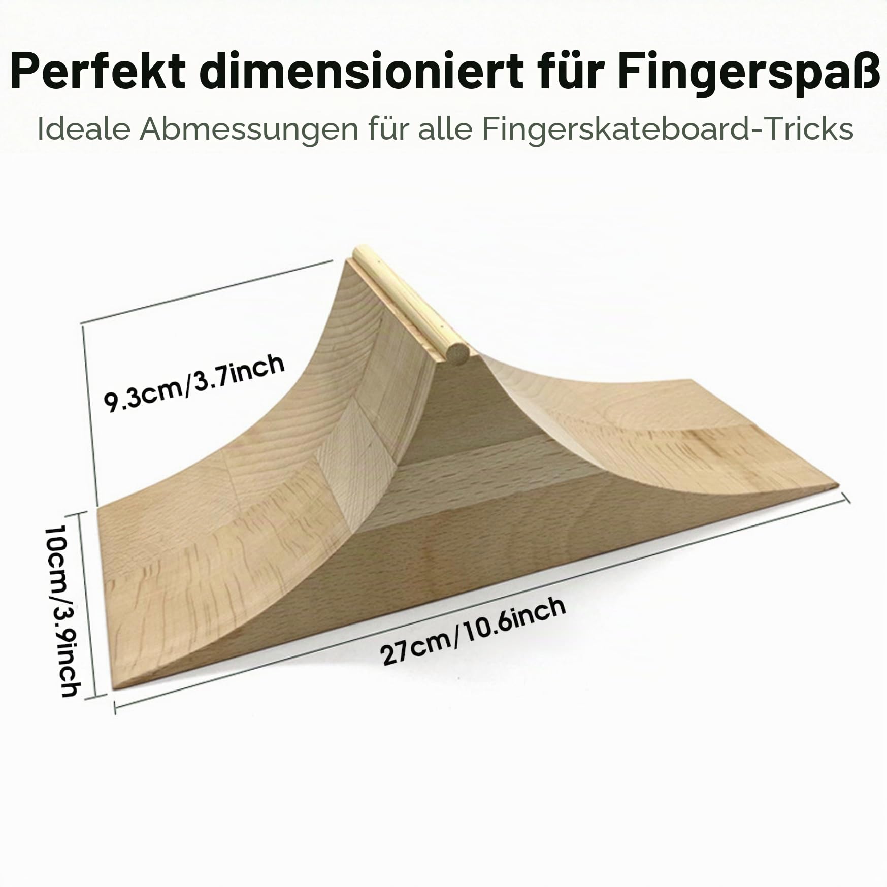 Fingerboard-Rampe, professionelle Skateboard-Rampe aus Holz – realistische Fingerboard-Hindernisse für Jungen und Kinder (Stil 1)