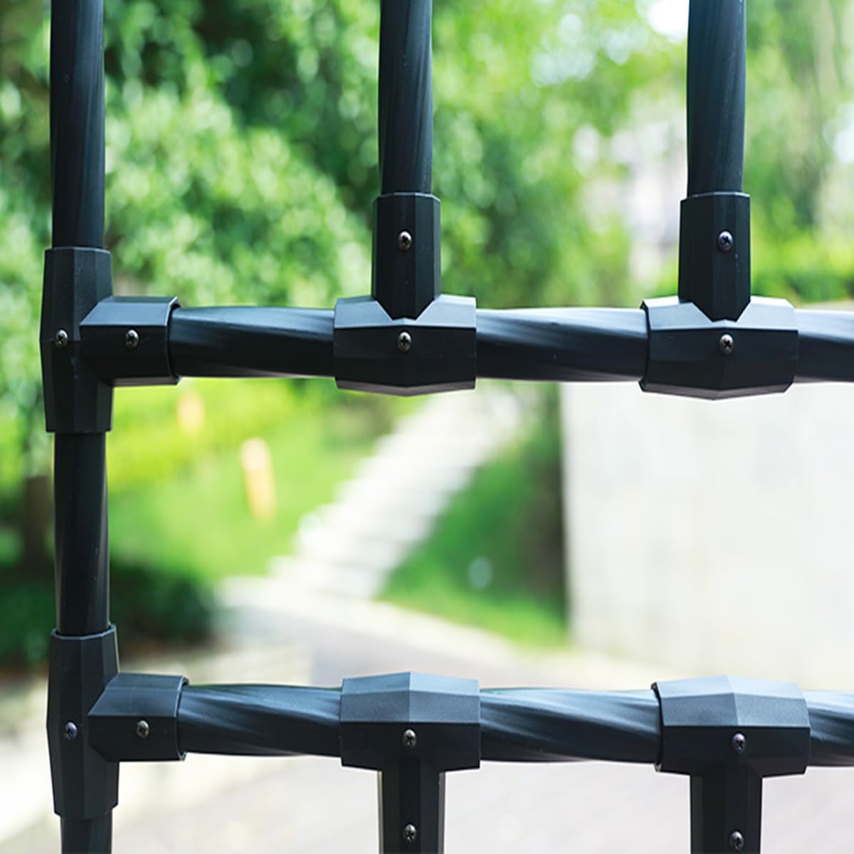 Elegancki półboczny łuk ogrodowy do roślin pnących, solidna metalowa altana różana na zewnątrz, patio, dekoracja ślubna i dekoracje ogrodowe do wnętrz