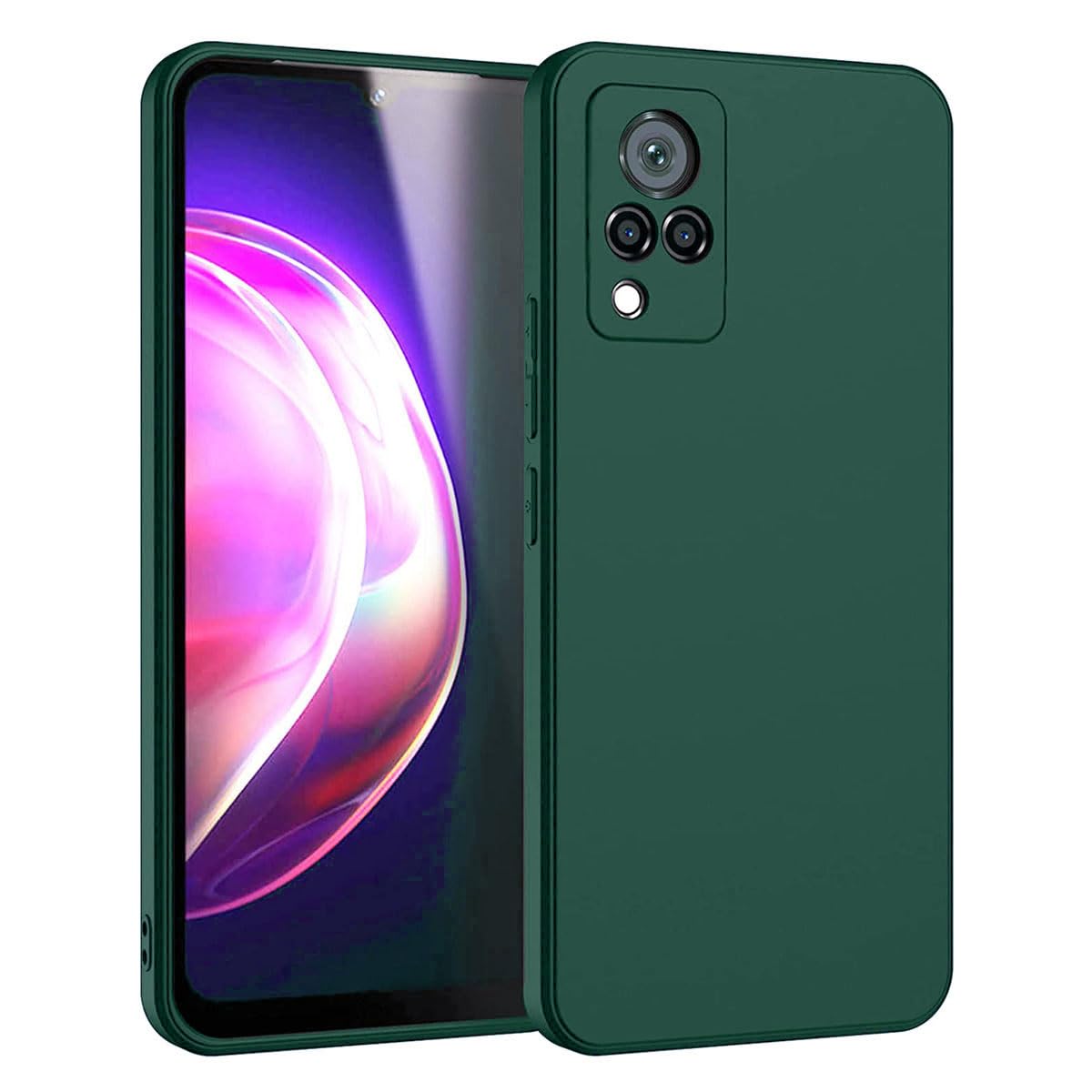 Vivo V21 5G Case - Silicone Green -1 Vivo V21 5G Case - Silicone Green -1
