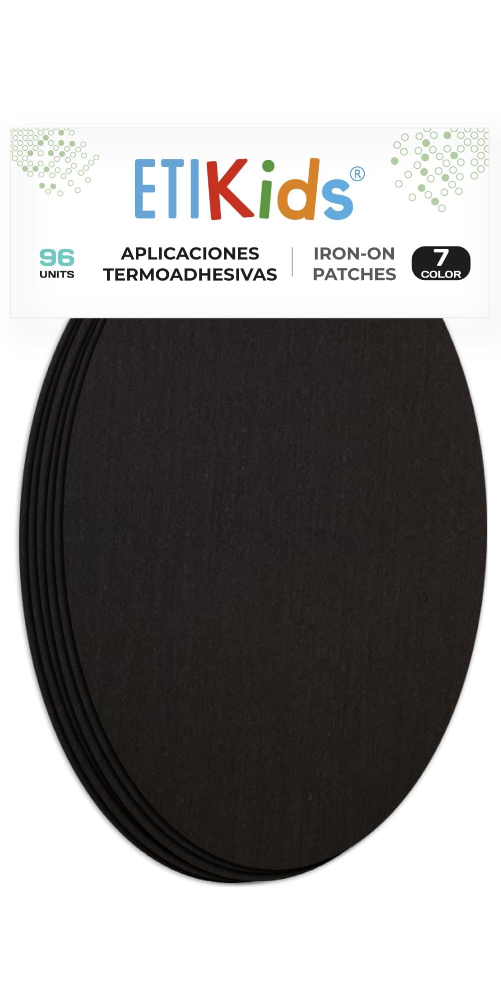 96 Black Iron-On Fabric Repair Patches – Knee & Elbow Patches for Clothes, Trousers, Jackets, Sweaters & Shirts, 16 x 10 cm