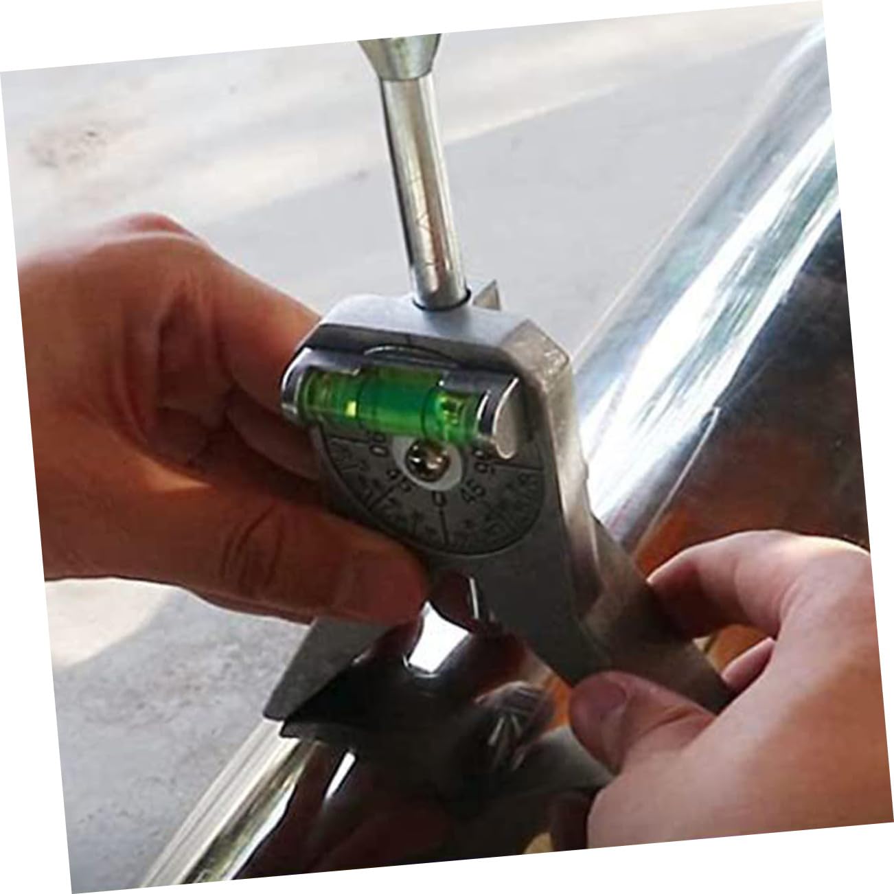 Strumento Carbonio per Tubo e Trovare del Centro Acciaio al Argento Design Versatile Leggero, Marcatore Centrale per Lavori di Costruzione