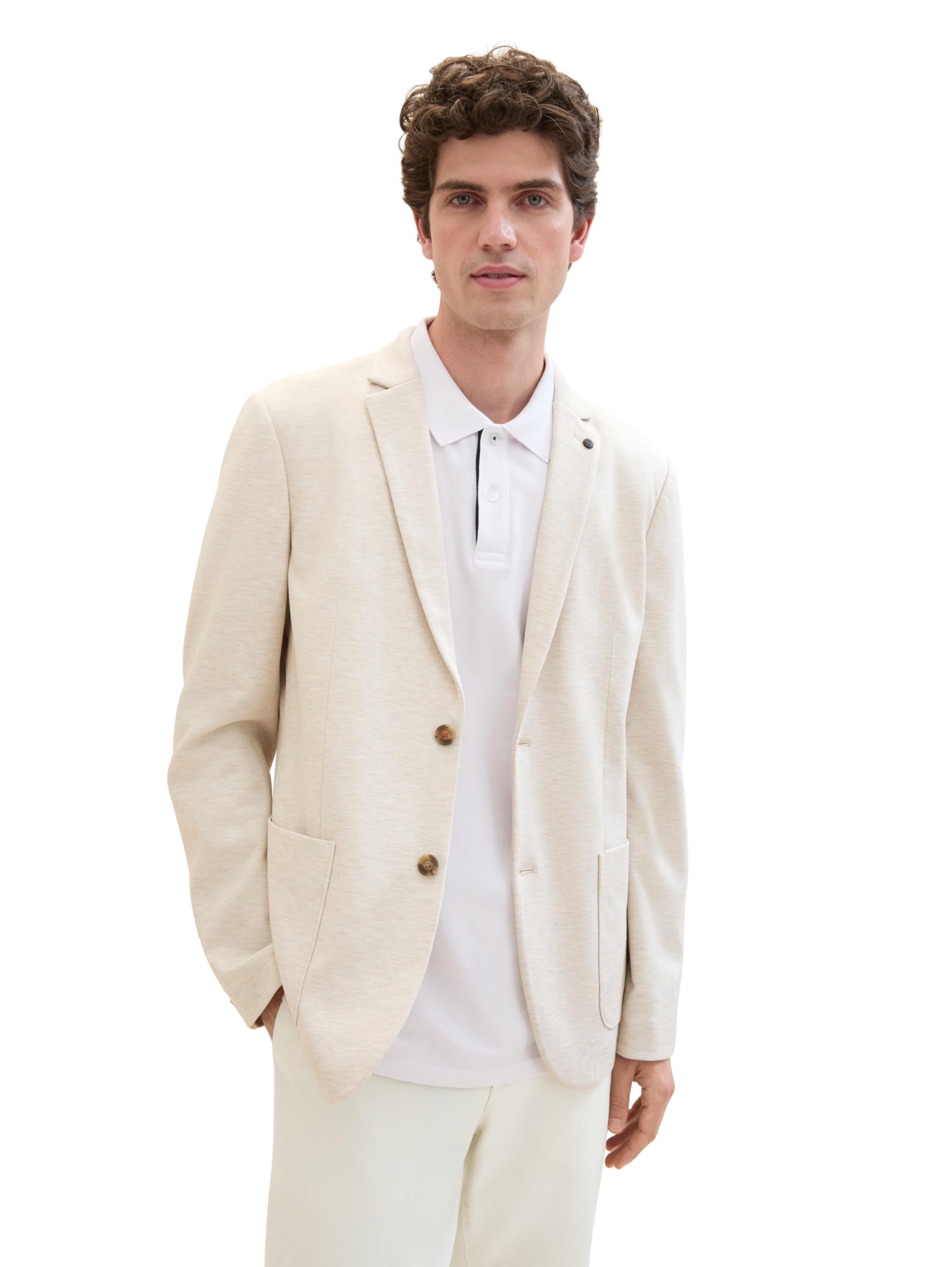 Tom Tailor Herren 1043635 Jersey Piqué Sakko mit Stretch (1er Pack)