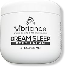 Vibriance Dream Sleep Body Cream, 4 fl oz - Fluffy Full Moisturizer for Dry Skin, Relaxation and Rejuvenation with Therapeutic Ingredients, Soothing Vanilla Aromatics