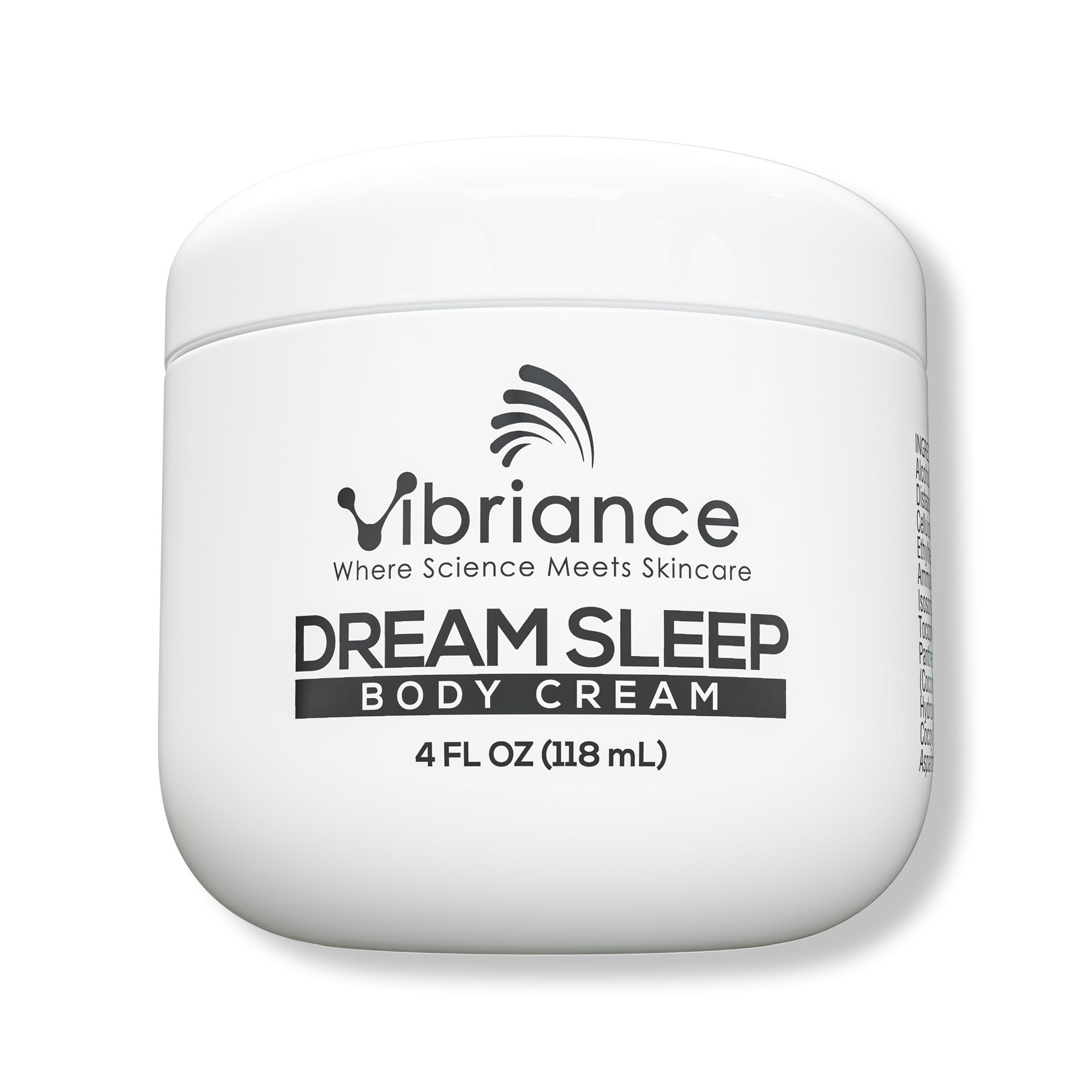 Vibriance Moisturizing Dream Sleep Body Cream, Fluffy Full Body Dry Skin Moisturizer for Relaxation and Rejuvenation, Soothes Skin | 4 fl oz (118 ml)