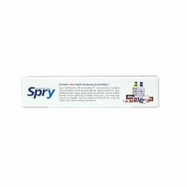 Spry Natural Xylitol Toothpaste 5oz for Adults and Kids with Fluoride, Gentle for Sensitive Teeth Whitening and Remineralizing, Breath Freshening, Mouth Moisturizing, Spearmint (Pack of 1)
