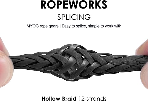 Miniatura 5 de emma kites Cable trenzado 100% UHMWPE 764  316 pulgadas (diámetro) resistente de servicio pesado. Resistente a la abrasión. Cable de utilidad de