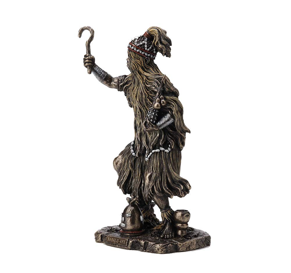 Veronese Design 9 1/4" Babalu Aye Orisha of Healing Resin Statue Bronze Finish